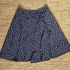 Polka Dot Navy Skirt Vintage